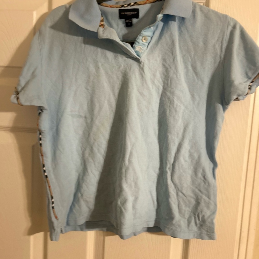 Burberry Golf Light Blue Polo Shirt